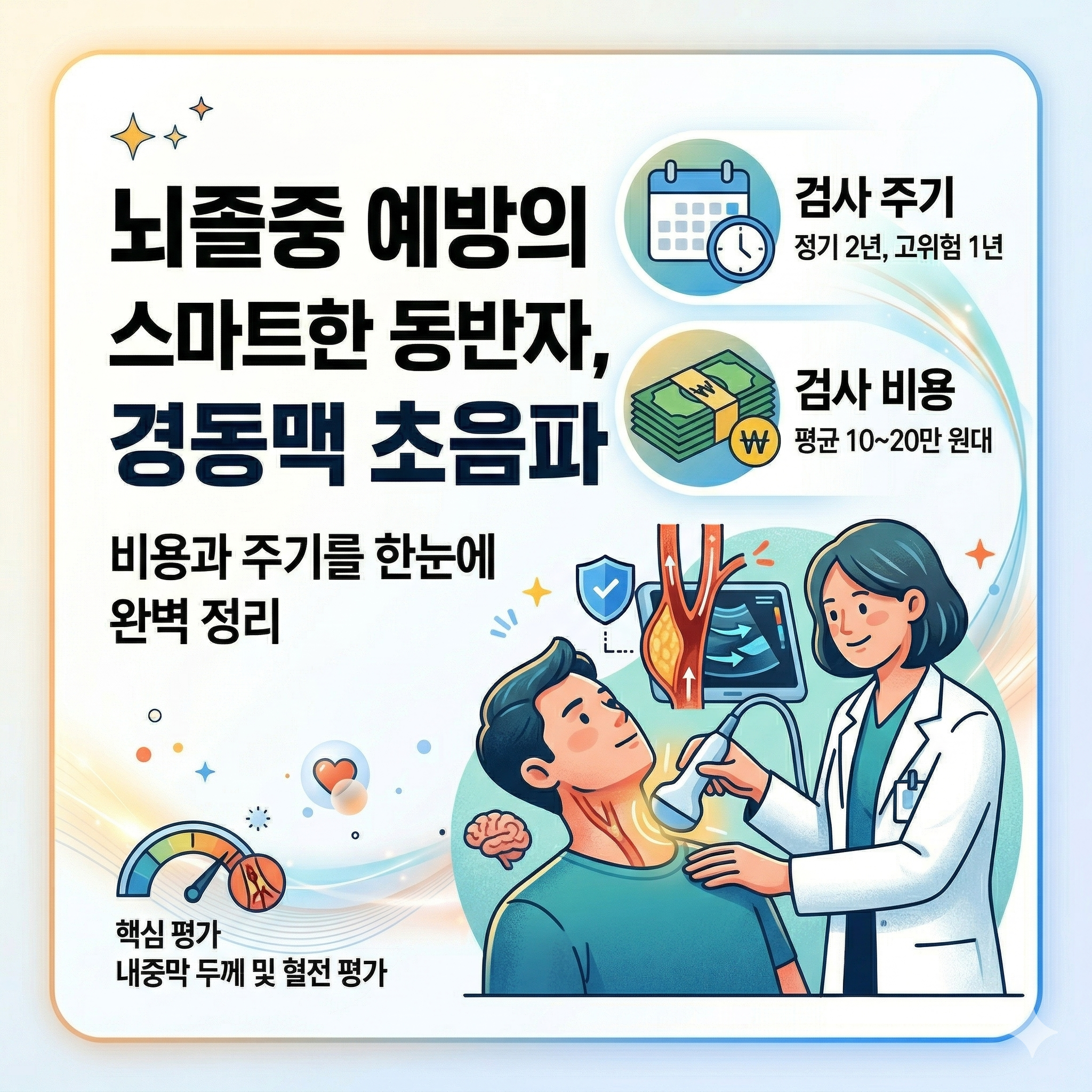 뇌졸중 예방의 시작, 경동맥 초음파 검사 비용 및 주기 총정리