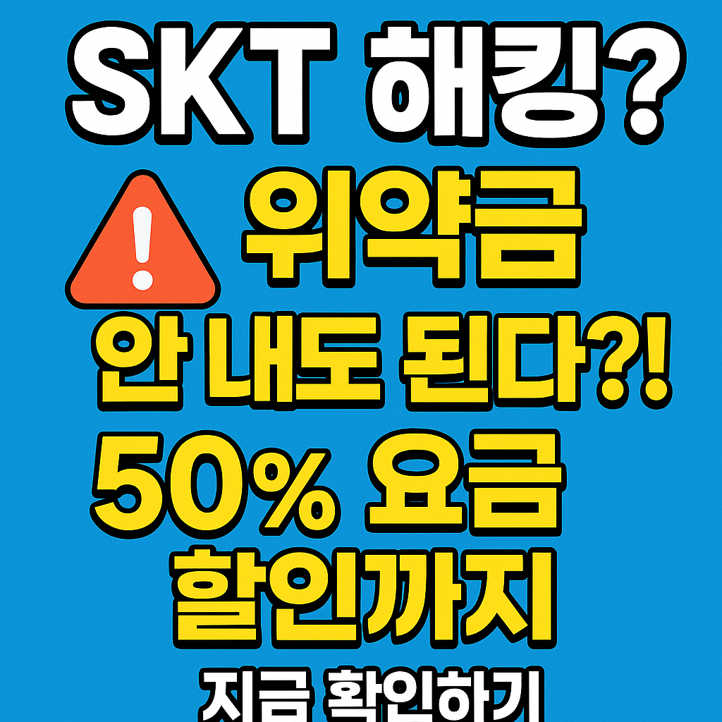 SKT 해킹? 위약금 안 내도 된다?!