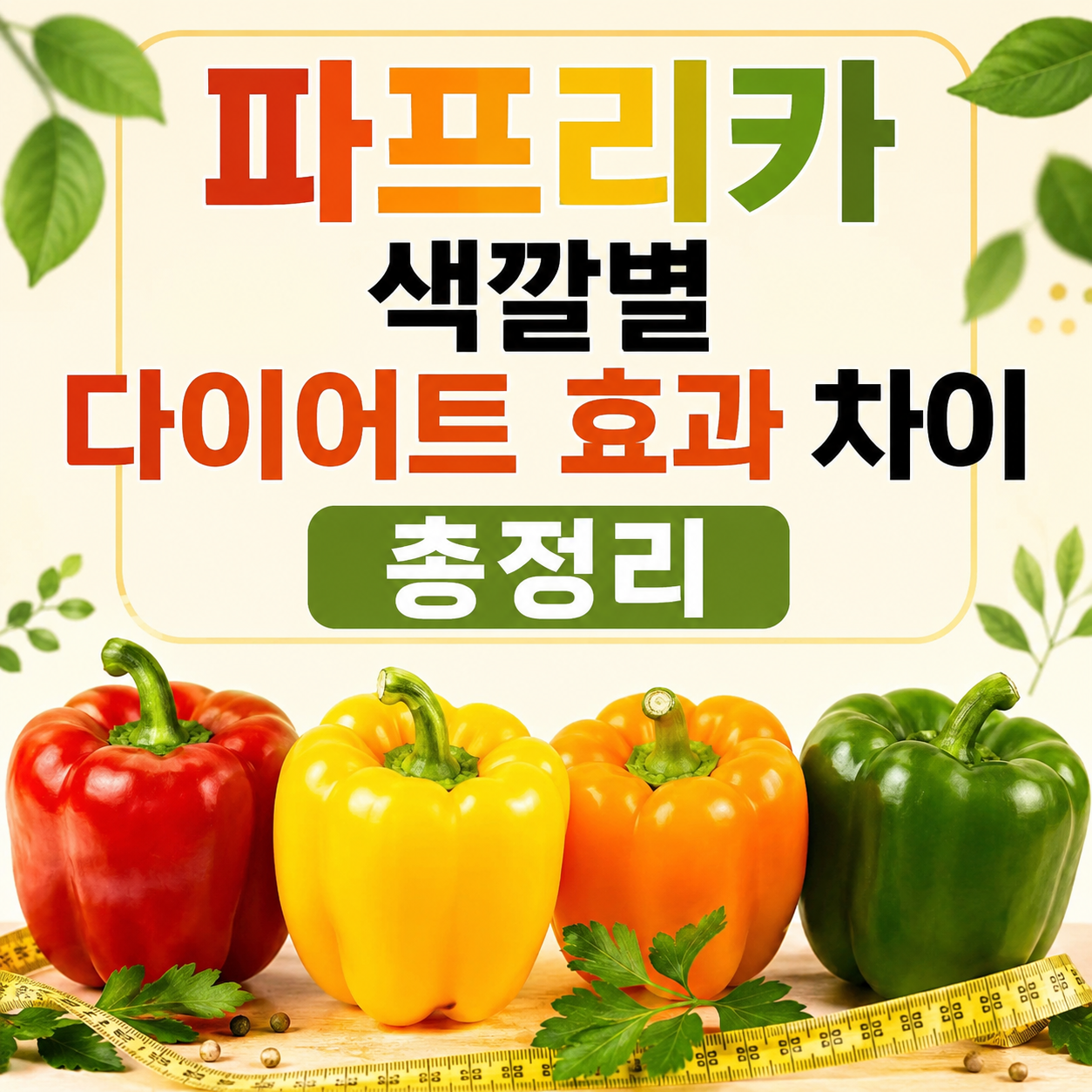 파프리카 색깔별 다이어트 효과