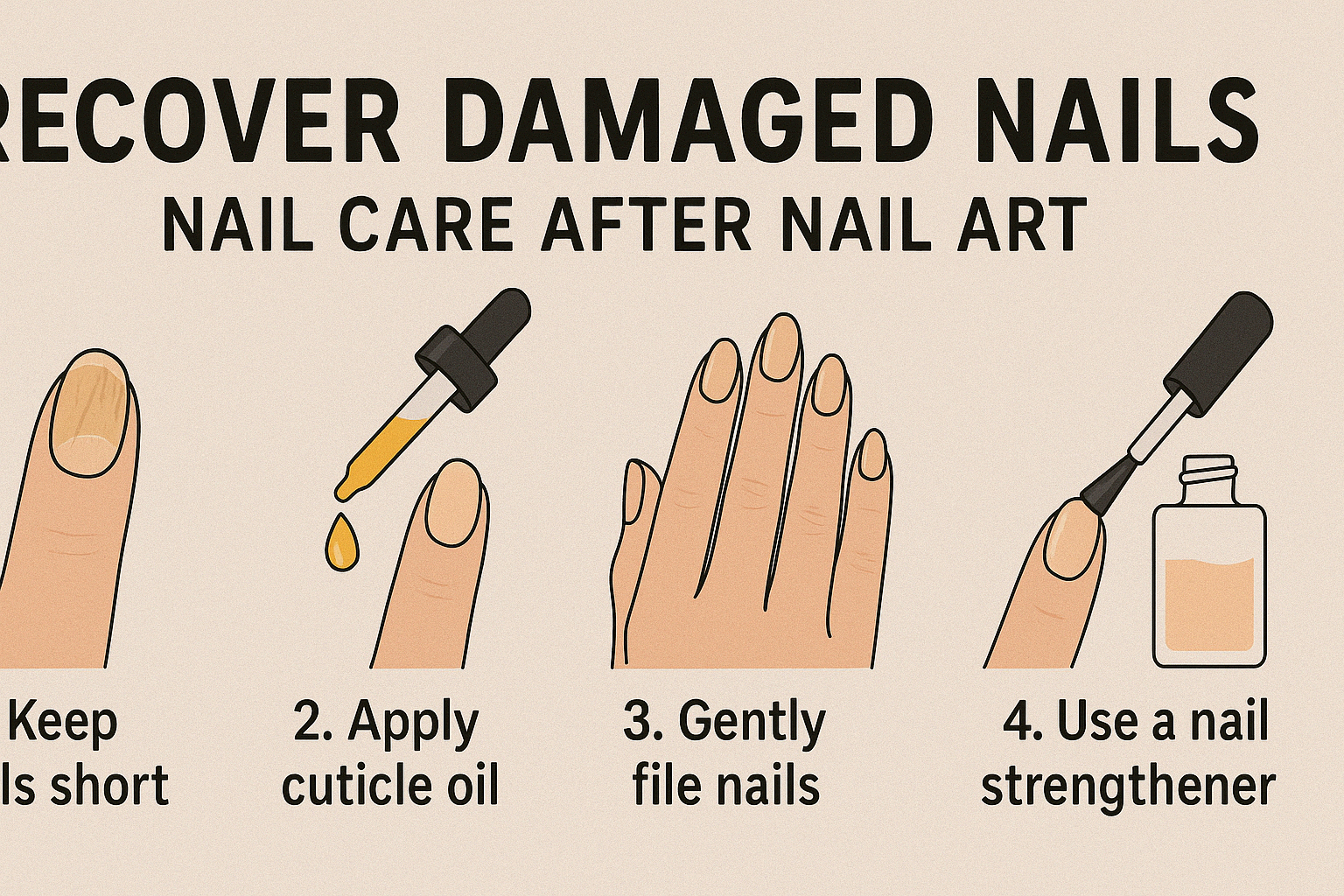 손상된 손톱 회복하기: 네일 아트 후 손톱 케어 방법