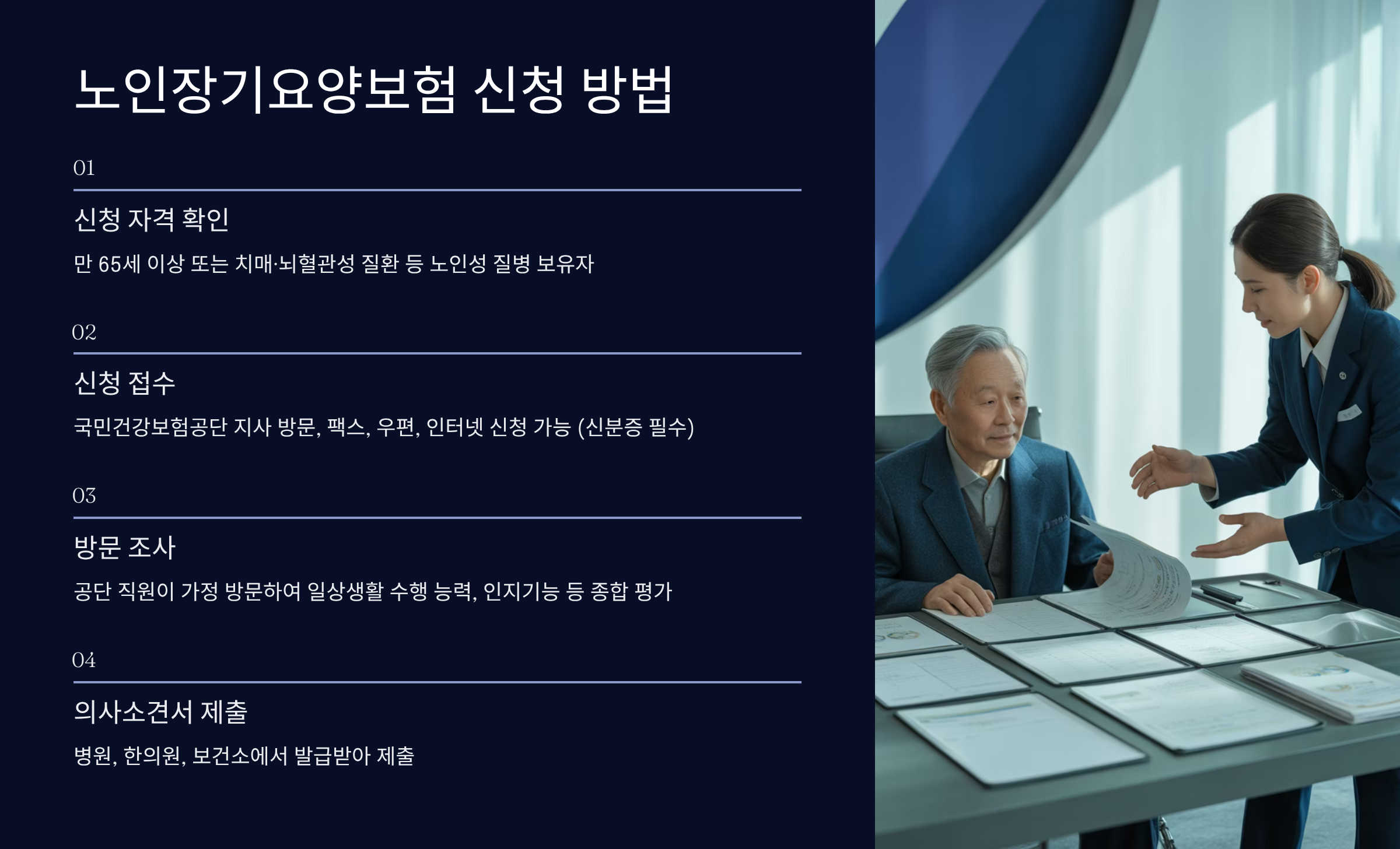 노인장기요양보험 서비스 신청 방법