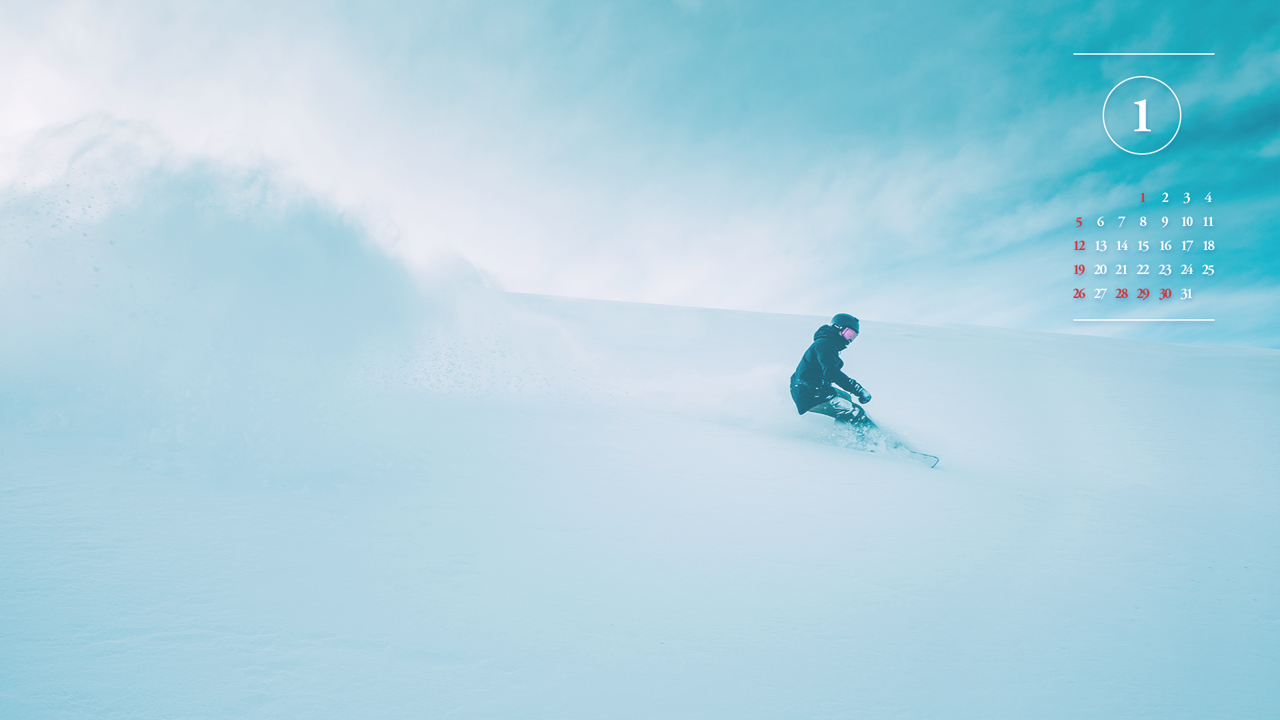 04 스노우보드 A - 2025년1월 노트북배경화면