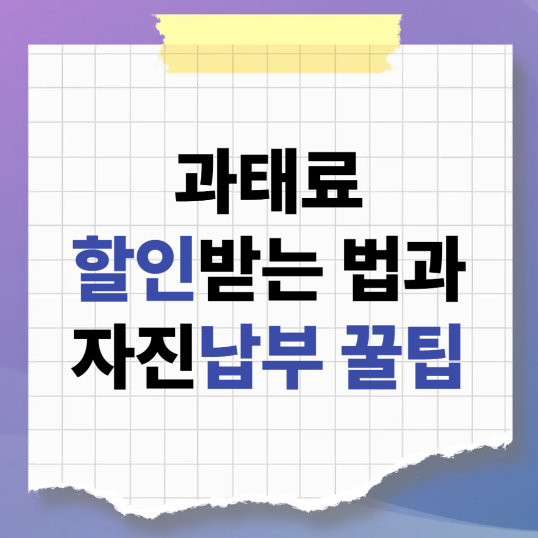 과태료 20% 할인받는 법! 자진납부 감경 제도와 신청 방법 정리