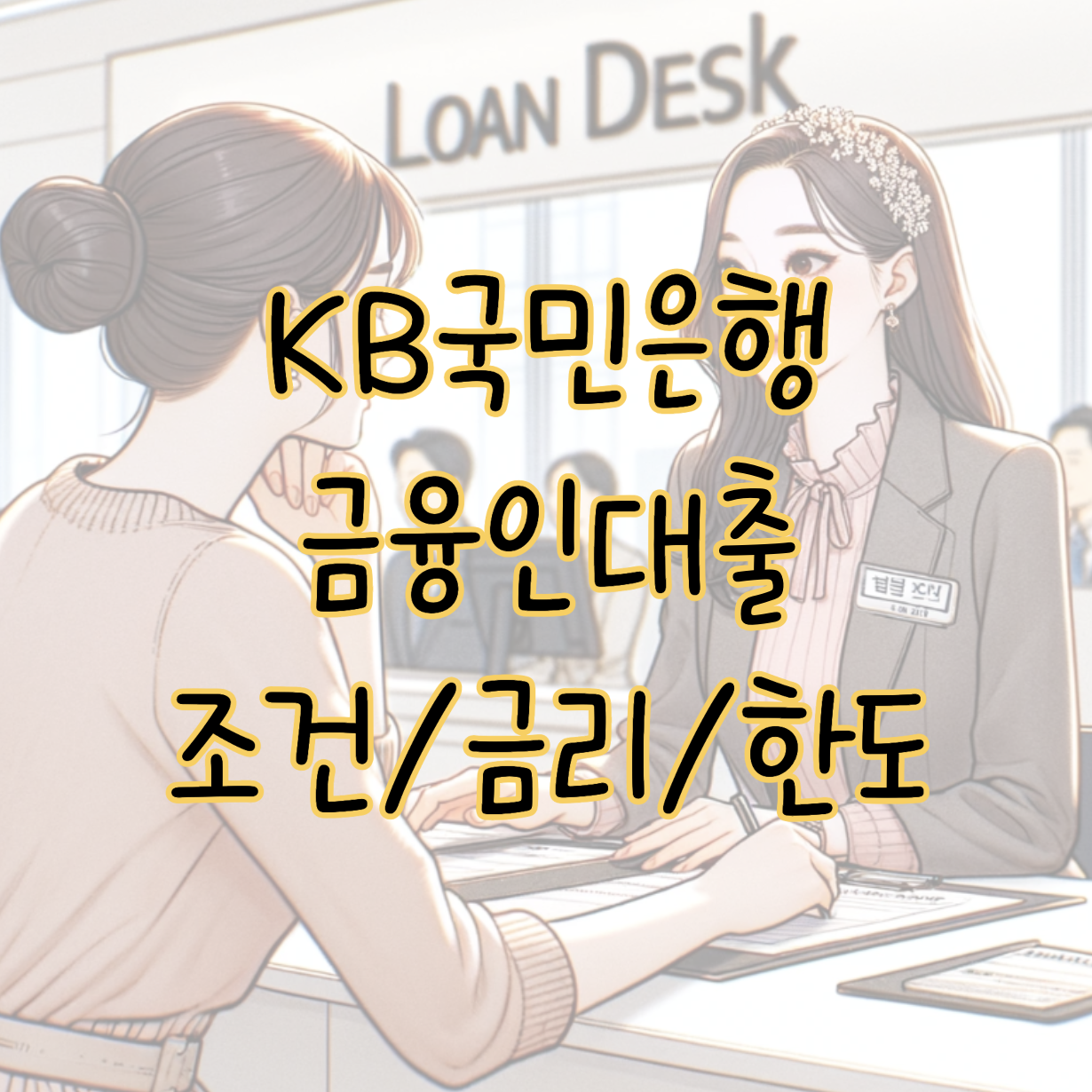 KB국민은행 직장인든든 금융인대출 조건 금리 한도 총정리 표지