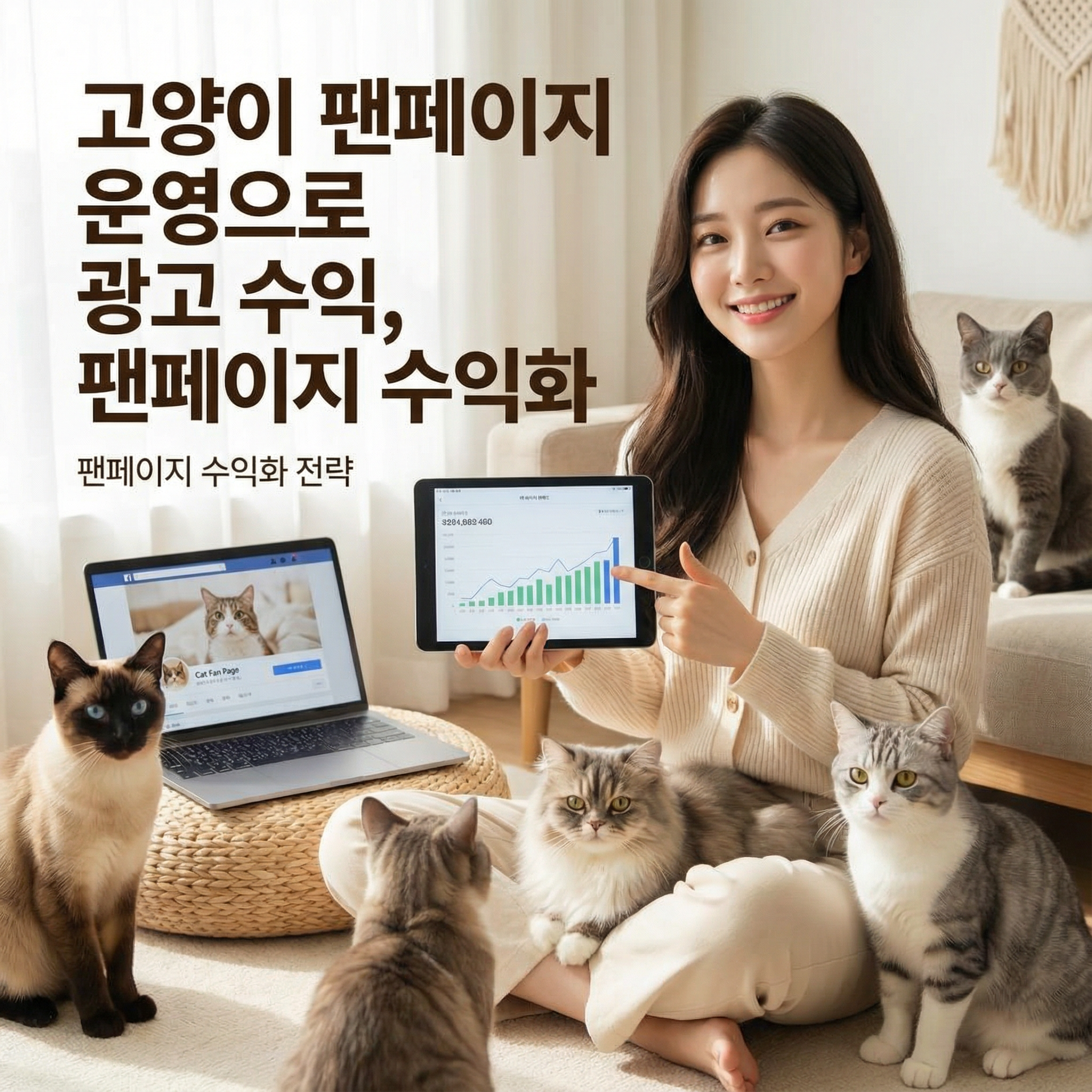 고양이 팬페이지 운영으로 광고 수익 | 팬페이지 수익화 전략