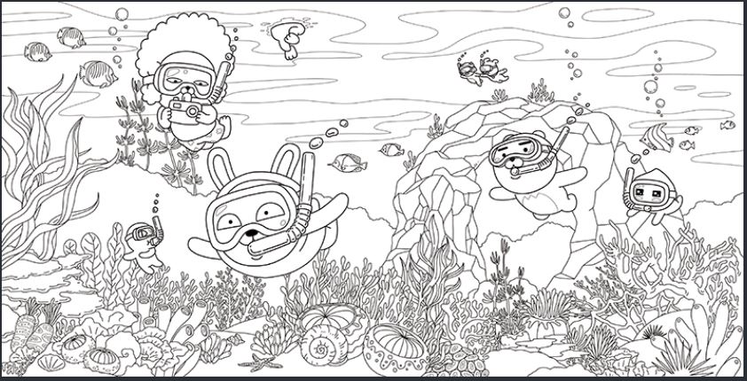 스쿠버다이빙-프렌즈-도안-다운로드(이미지-출처: http://papastore.co.kr/)