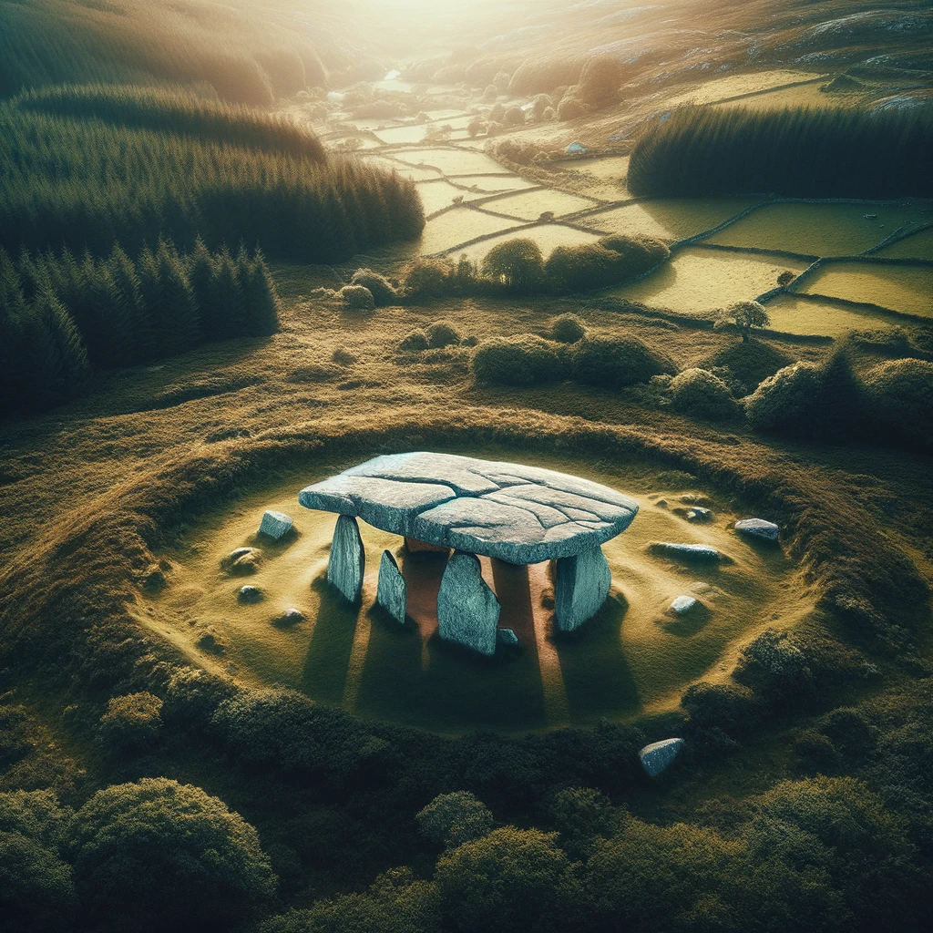 고인돌 유적지 항공사진