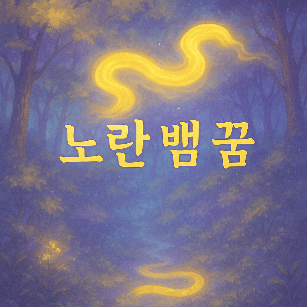 노란 뱀 꿈 해몽