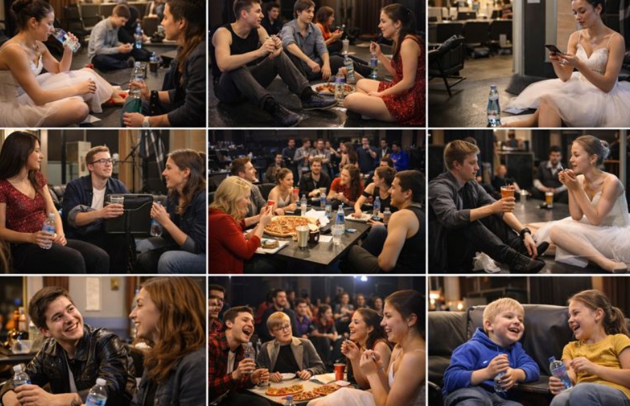 공연 중 쉬고 싶어 하는 아이