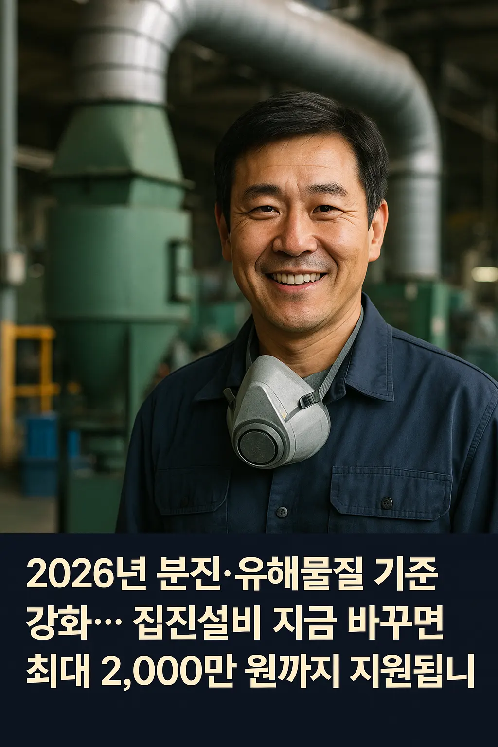2026년 강화되는 분진·유해물질 기준에 대비한 집진설비 지원 안내