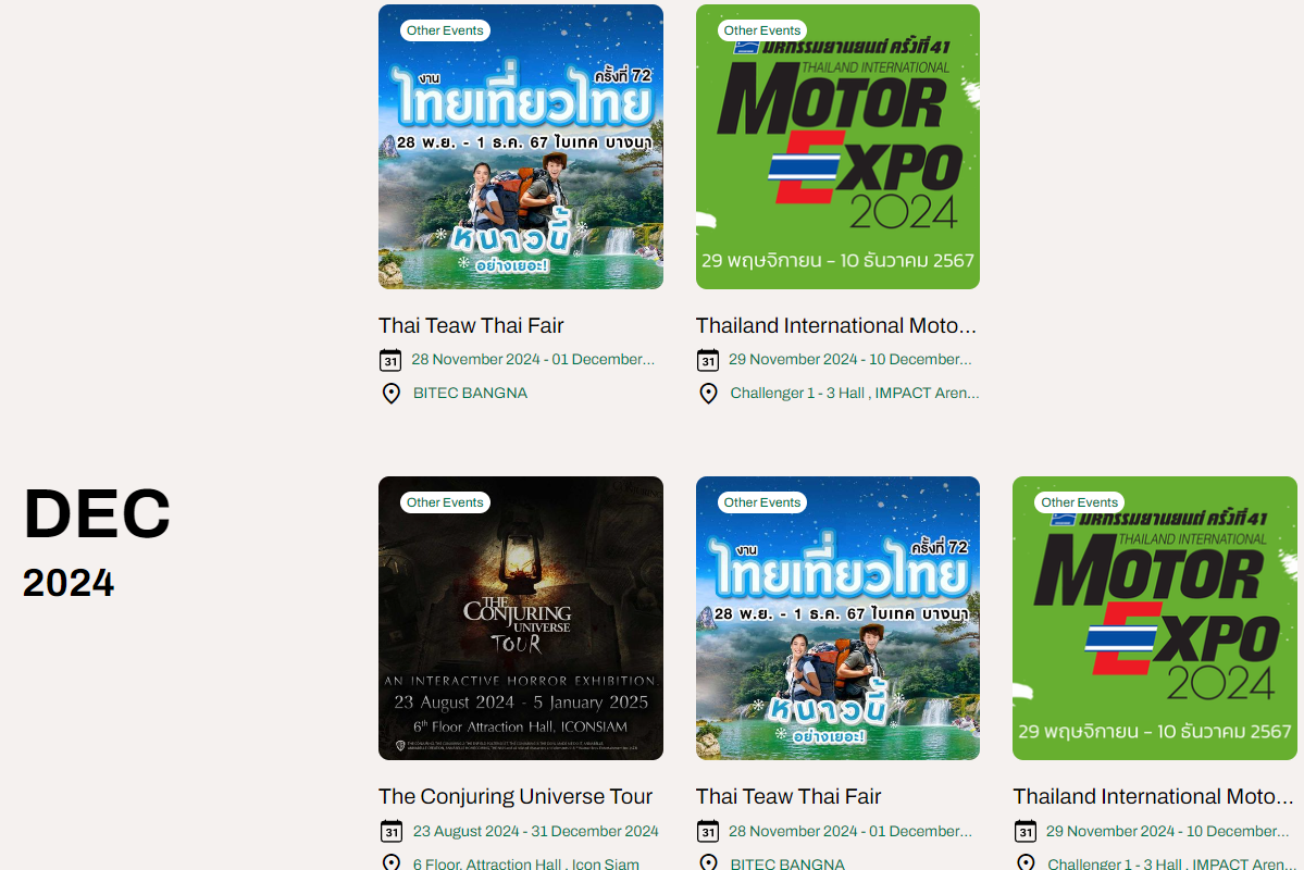 방콕 11~12월 축제 정보