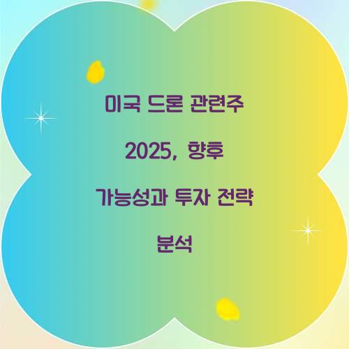 미국 드론 관련주 2025