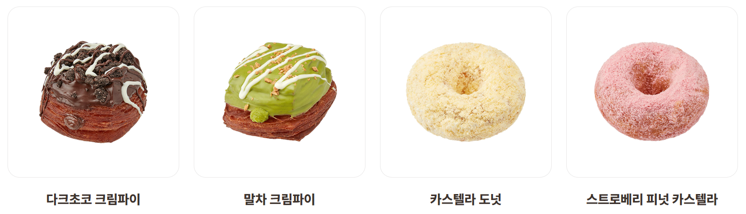 던킨도너츠 칼로리 및 영양성분
