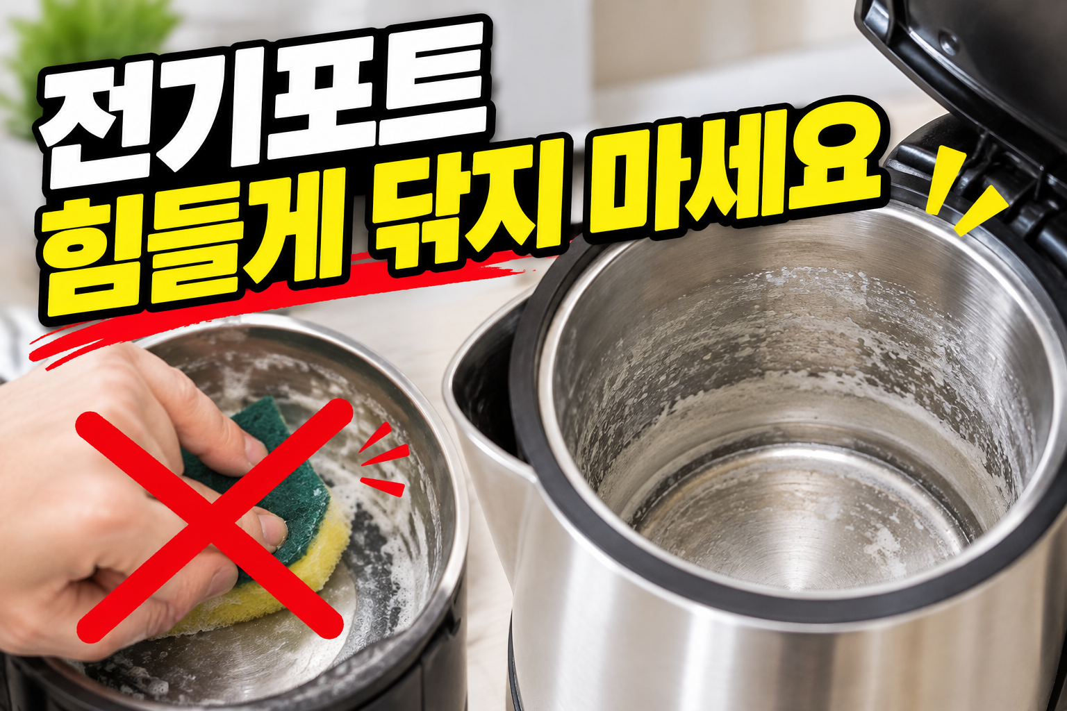 전기포트를 편리하게 세척하는 방법