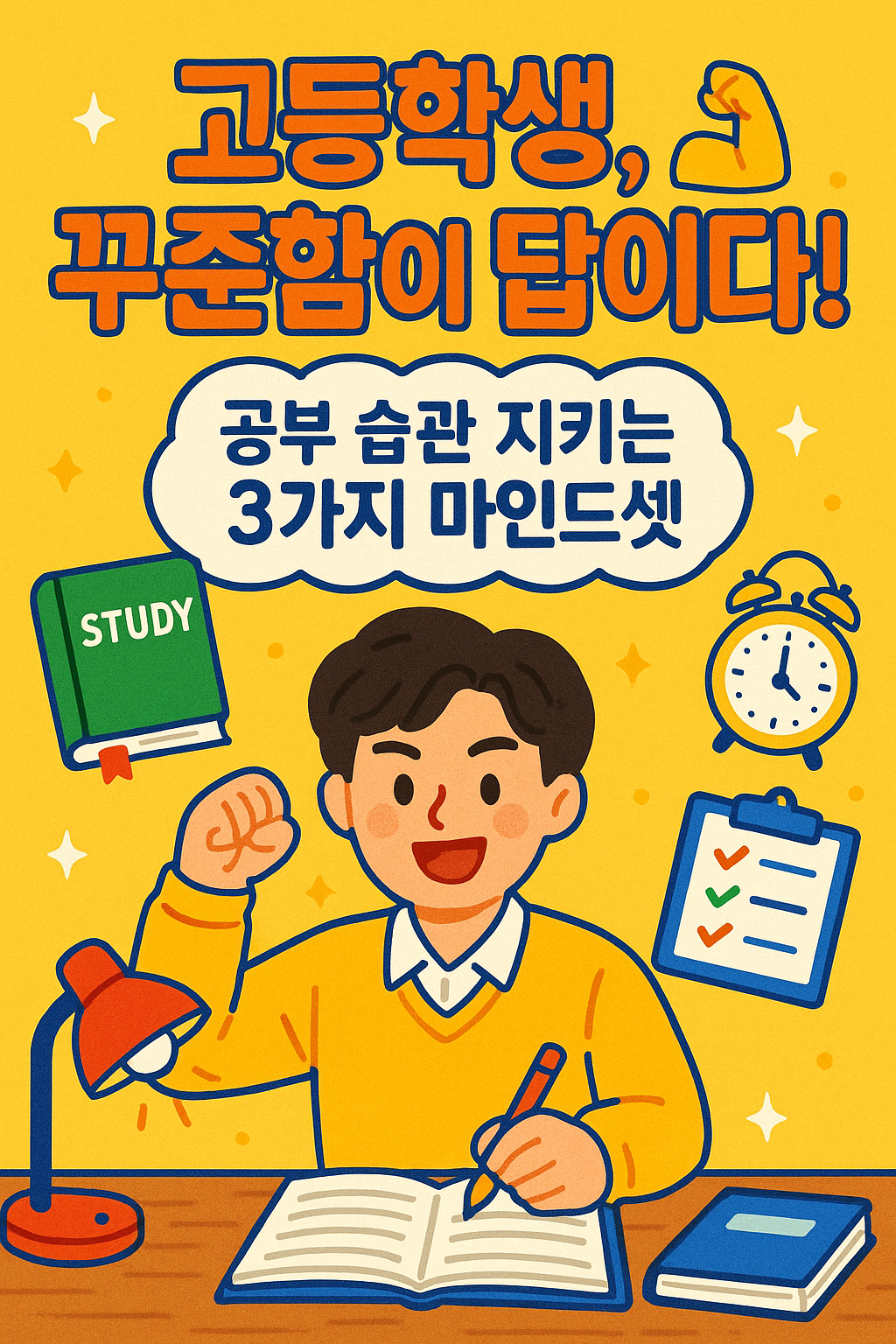 고등학생, 꾸준함이 답이다! 💪 공부 습관 지키는 3가지 마인드셋