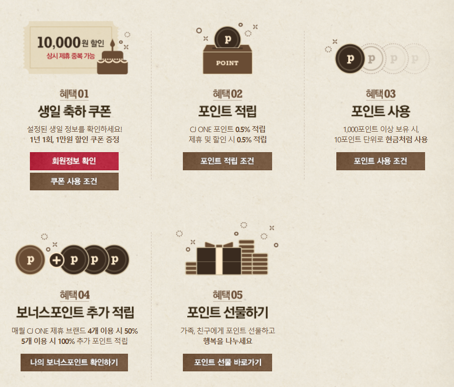 빕스-CJ ONE-쿠폰정보