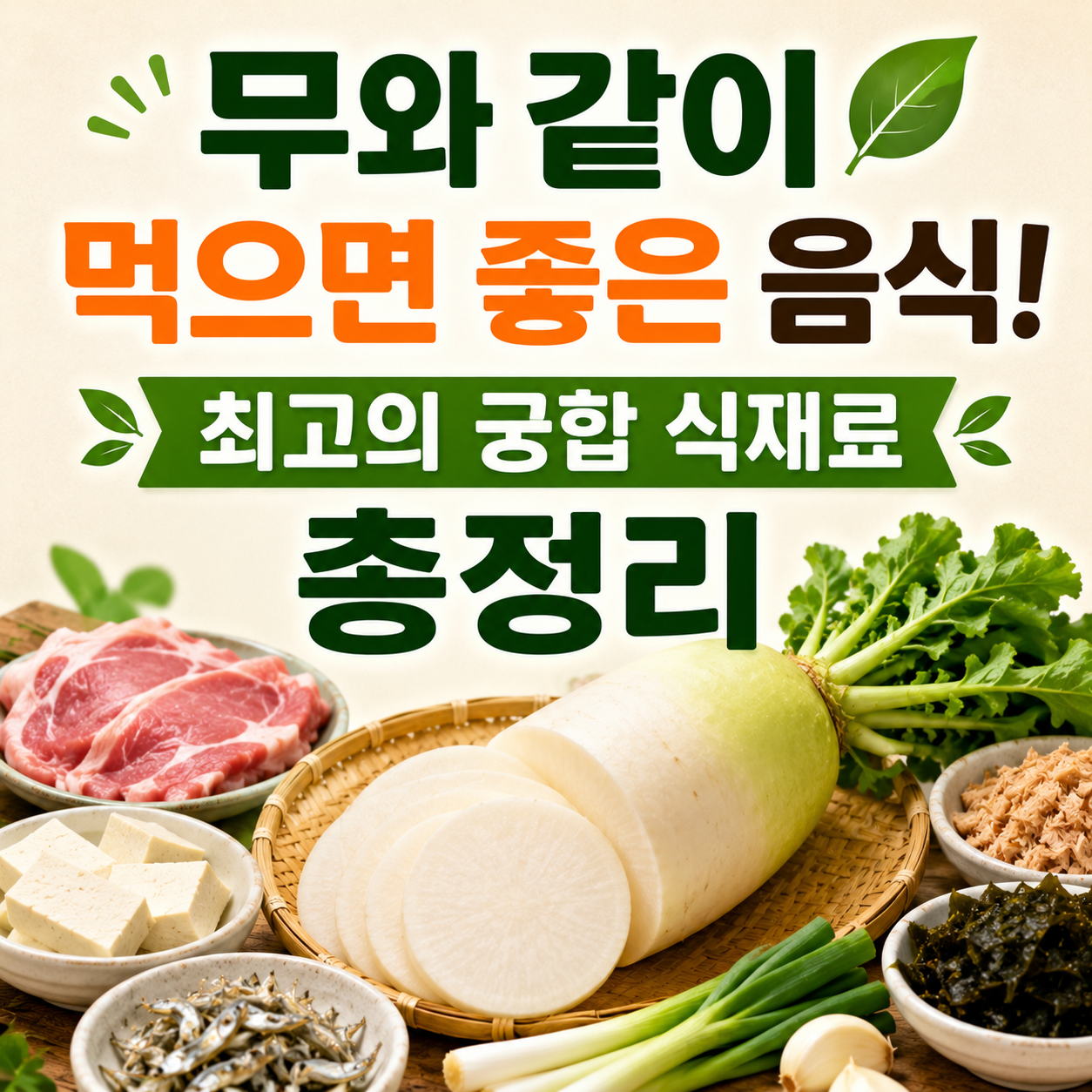 무와 같이 먹으면 좋은 음식