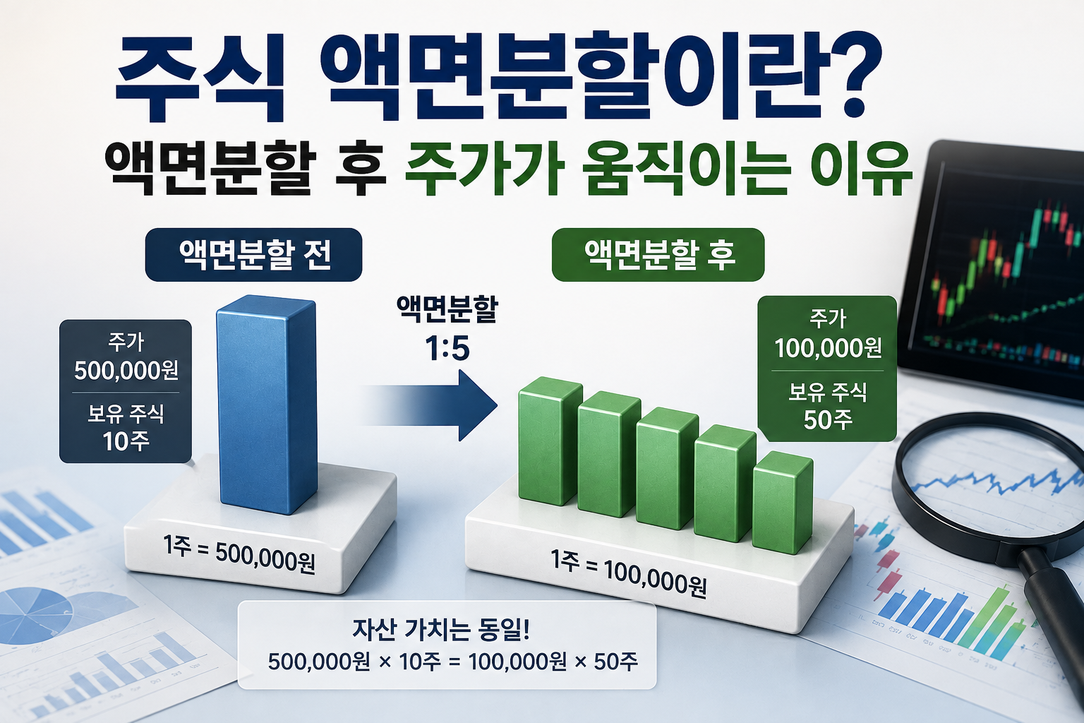 주식 액면분할이란? 액면분할 후 주가가 움직이는 이유