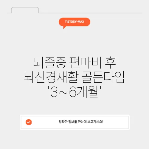 뇌졸중 편마비 후 뇌신경재활 골든타임 '3~6개월'