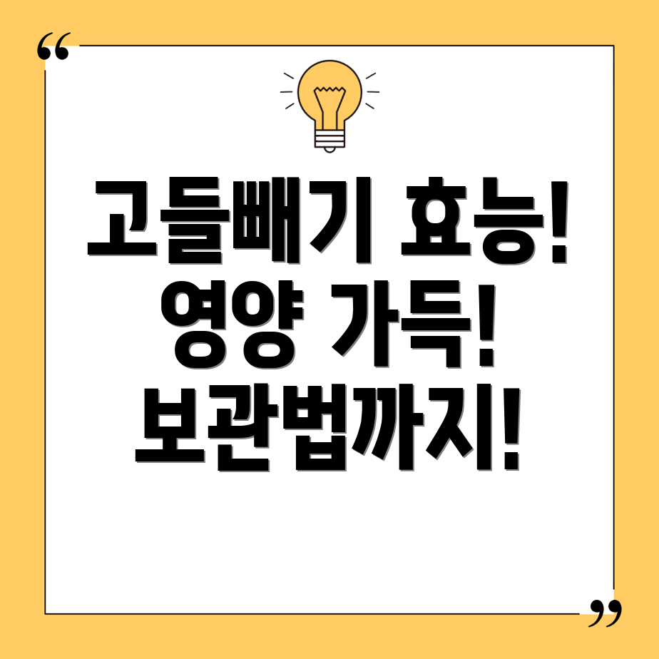 고들빼기