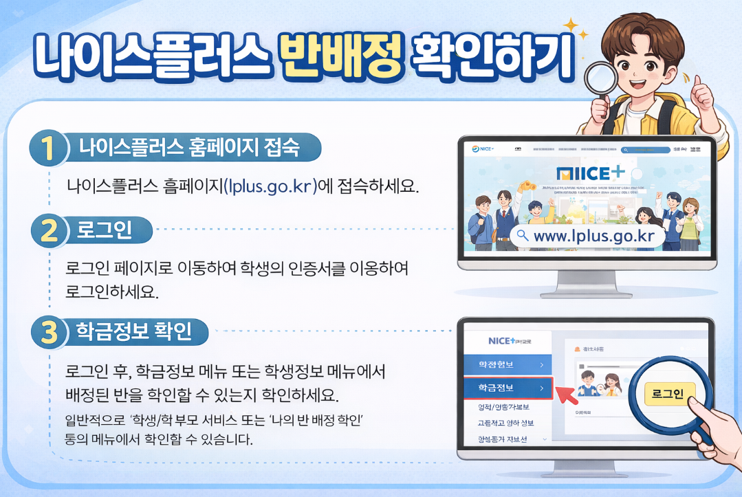 나이스 플러스 반배정 확인하기 3분 완벽 정리