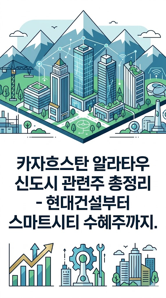 카자흐스탄 알라타우 신도시 관련주 총정리, 현대건설, 스마트시티 수혜주