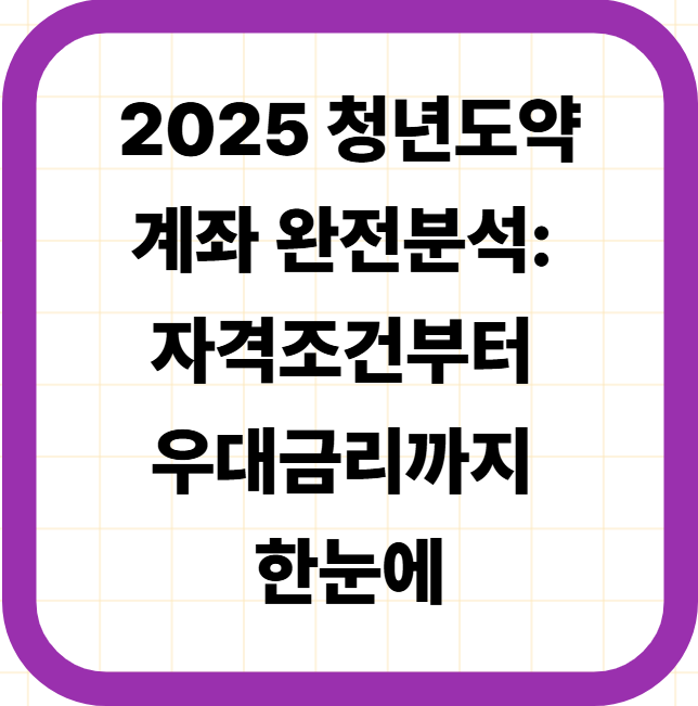 2025 청년도약계좌 완전분석: 자격조건부터 우대금리까지 한눈에