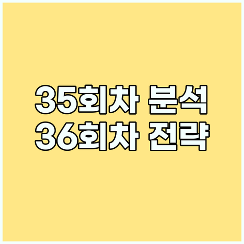 축구팬 필독! 35회차 결과 분석 &
