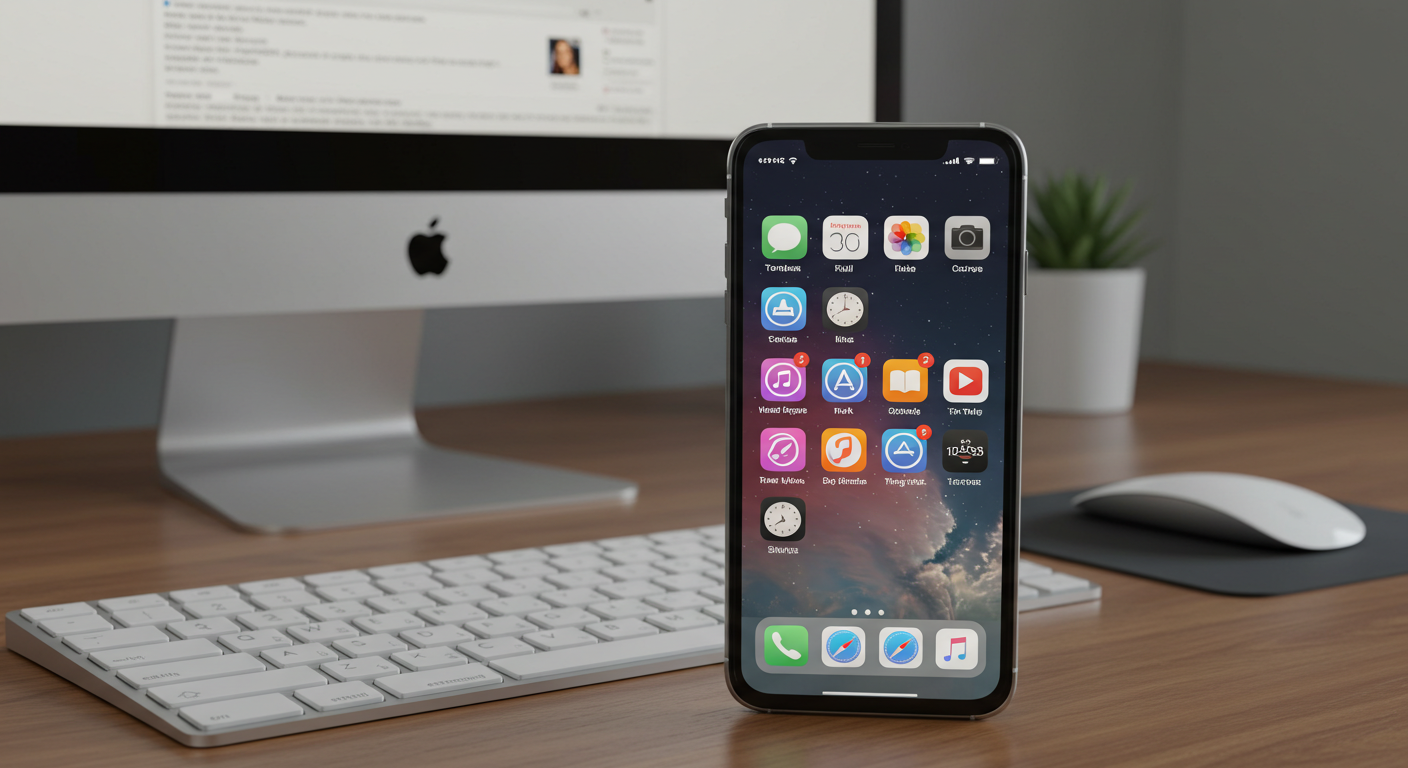 책상위의 스마트폰