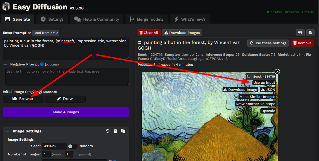 Stable Diffusion - 입력용 이미지 지정 방법