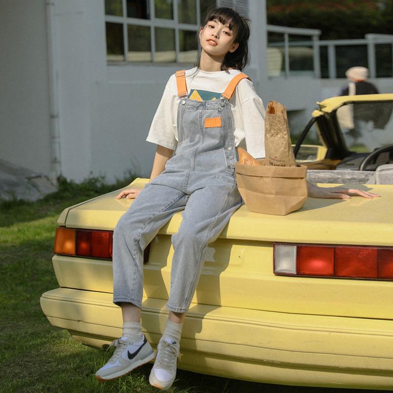 데님 멜빵바지 뽀빠이바지 연청멜빵 LM000276