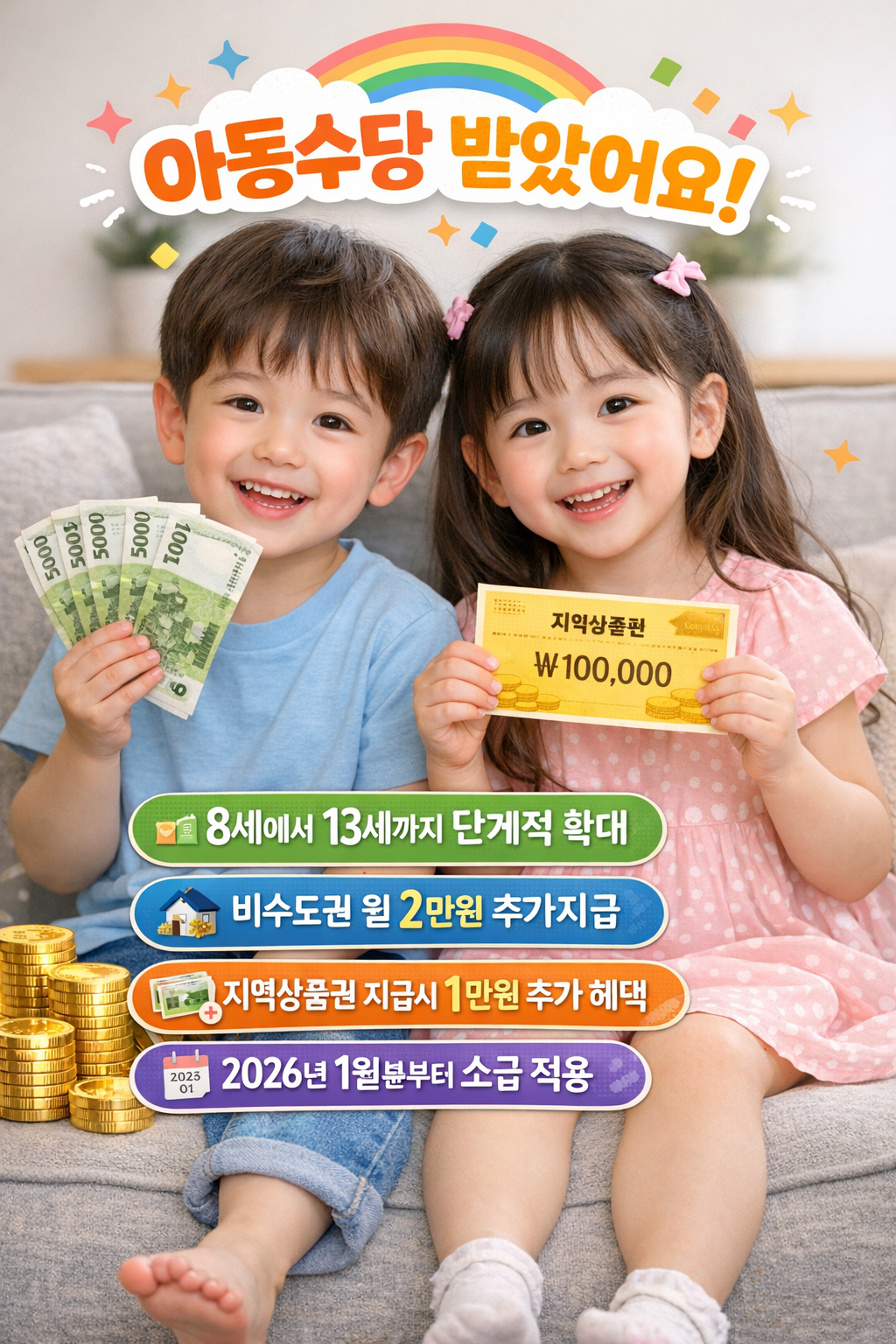 아동 수당 13세까지 확대 추진