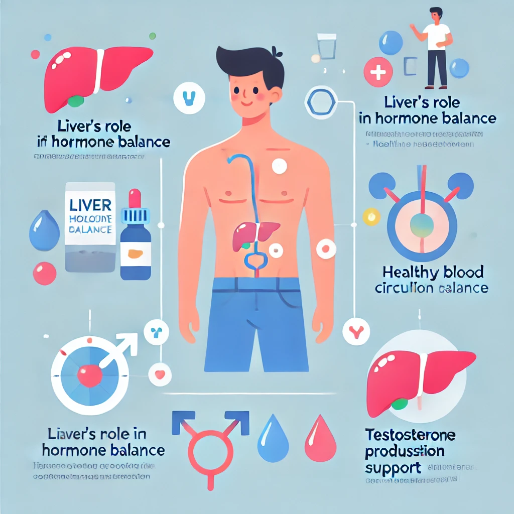 "간과 테스토스테론 대사, 남성 정력과의 연관성"