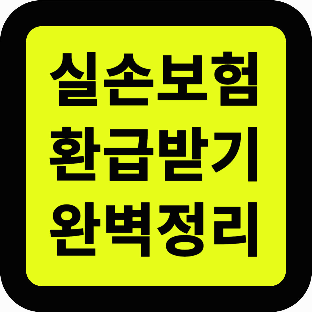 실손보험 환급받기 완벽정리