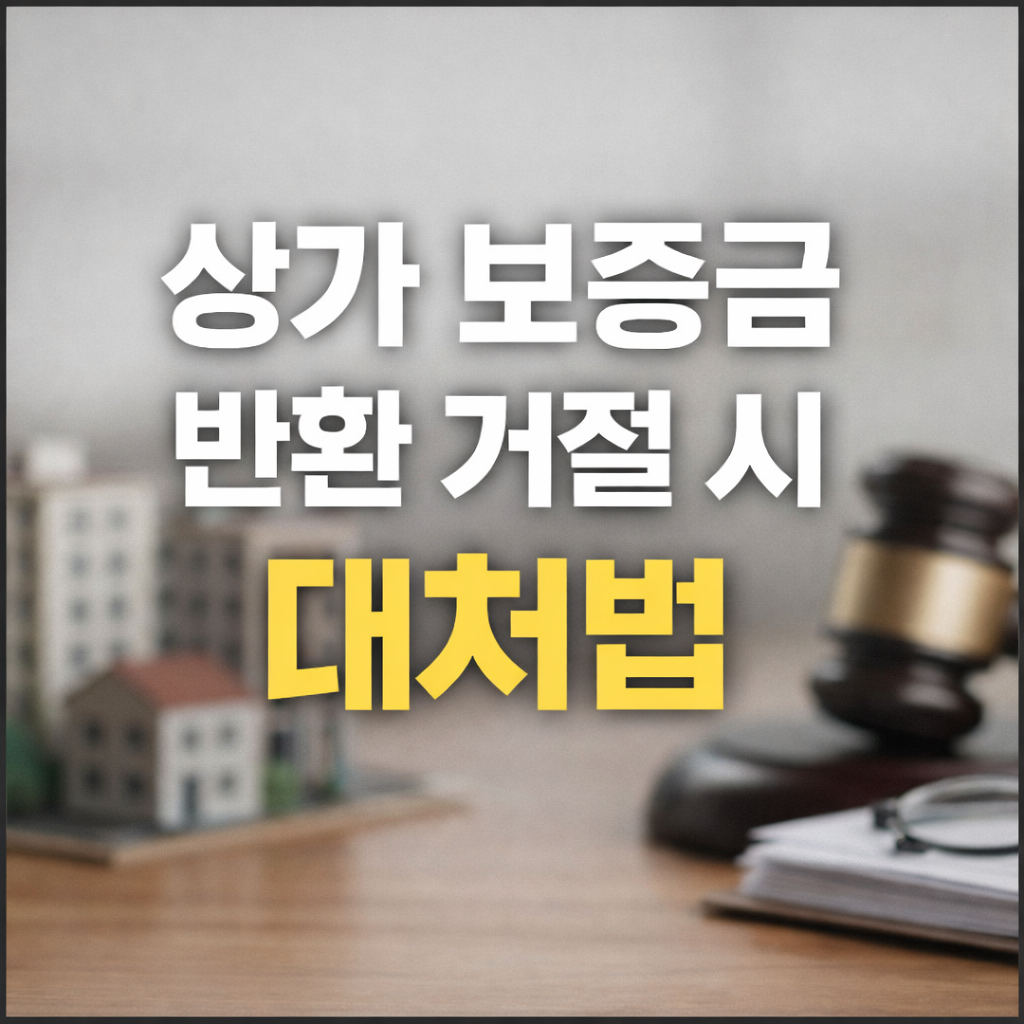 상가 보증금 반환 대처