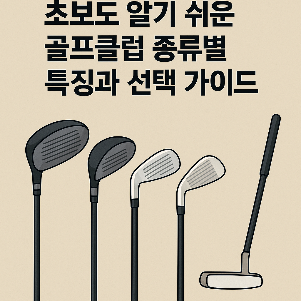 초보도 알기 쉬운 골프클럽 종류별 특징과 선택 가이드