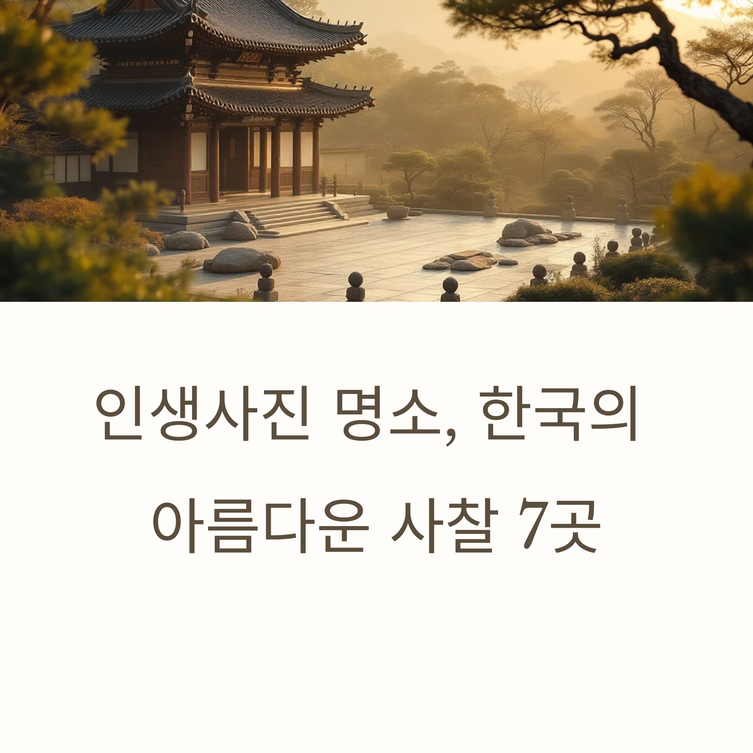 전통미와 자연이 어우러진 인생사진 명소 사찰 여행