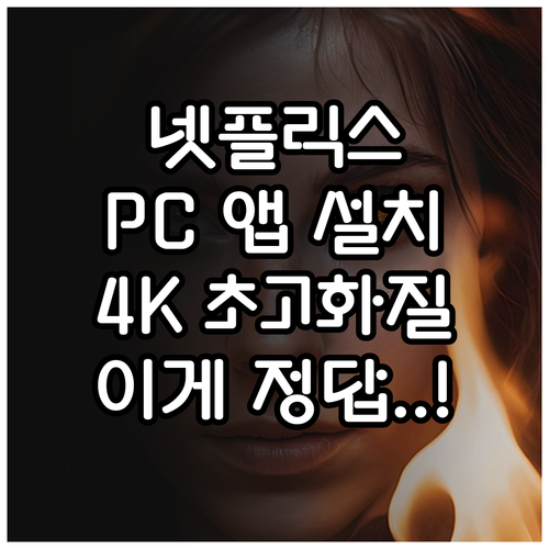 넷플릭스 PC 전용 프로그램 설치로 ..