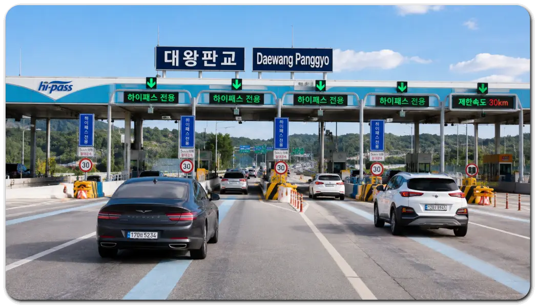 하이패스-요금소를-지나는-차량