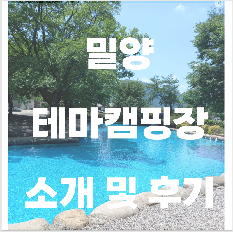 밀양 수영장이 좋았떤 테마캠핑장 소개 및 후기