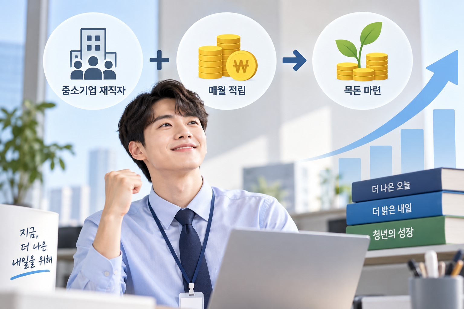 청년의 더 나은 내일을 위한 적립 성장 계획 이미지