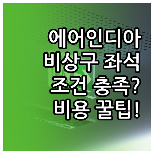 에어인디아 비상구 좌석 조건과 변경 ..