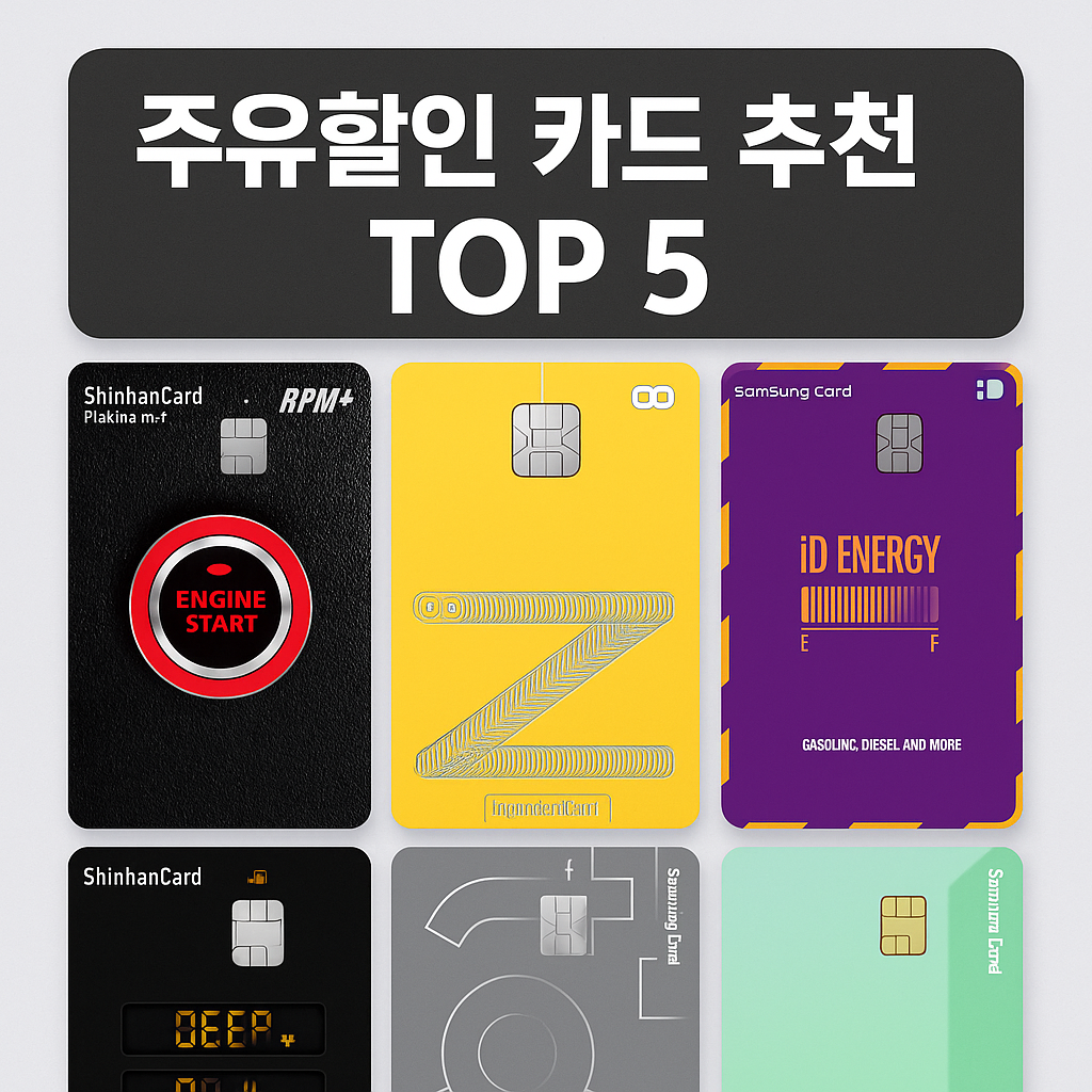2025년 주유할인 카드 TOP 5, 운전자 필수 혜택 총정리
