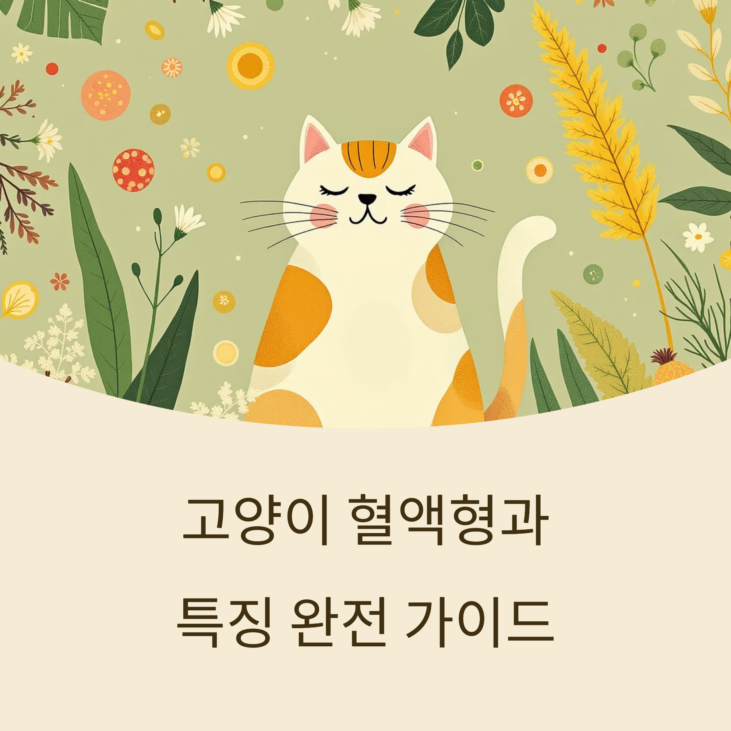 고양이 혈액형과 특징 완전 가이드