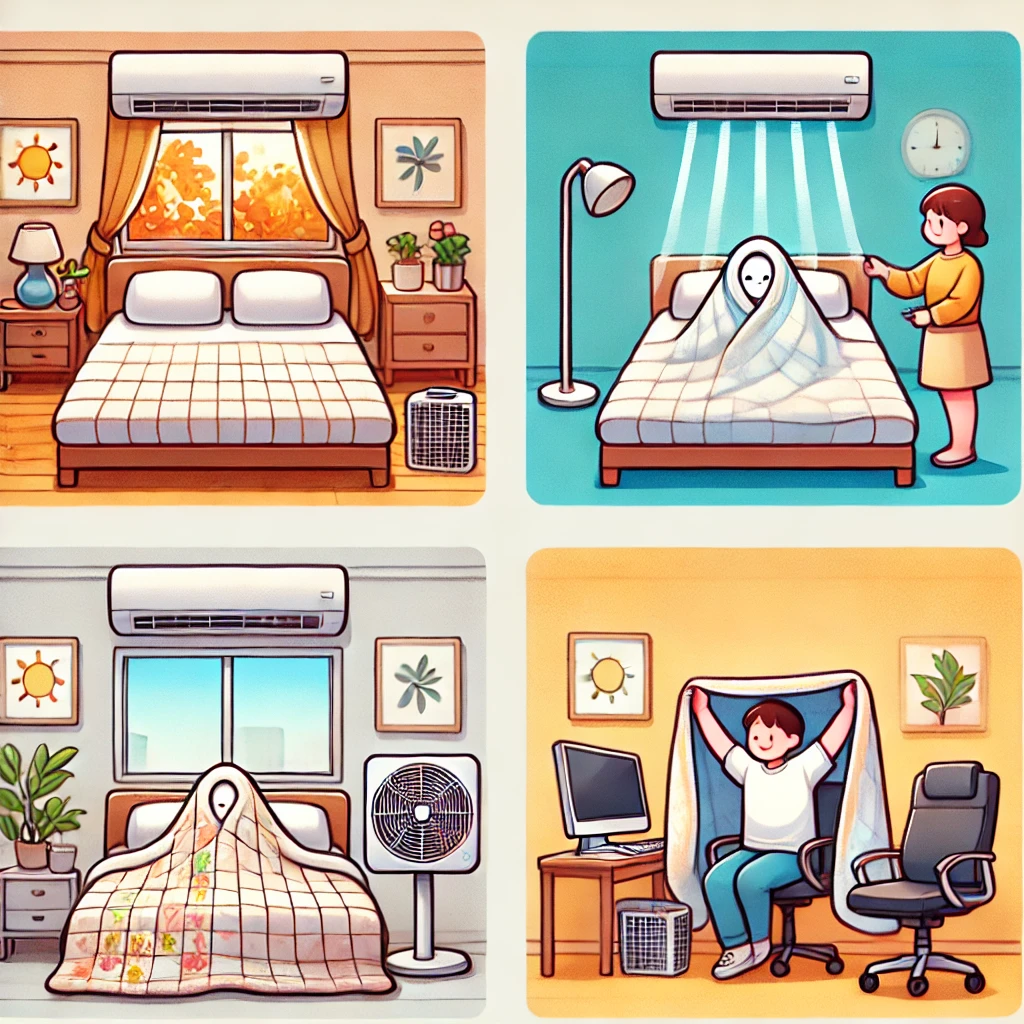 차렵 이불 활용 상황