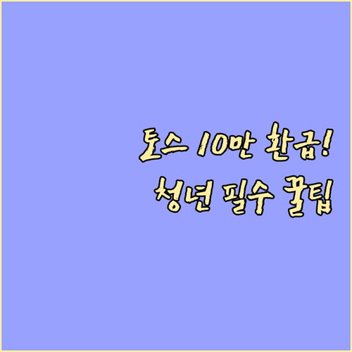 미취업 청년 토스 응시료 10만원 환..