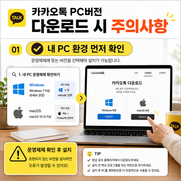 카카오톡 pc버전 다운로드