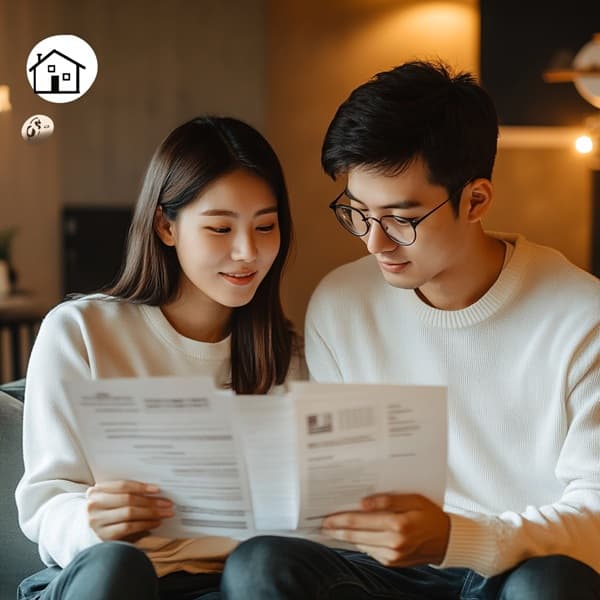 전세대출 모바일 신청 과정을 보여주는 장면