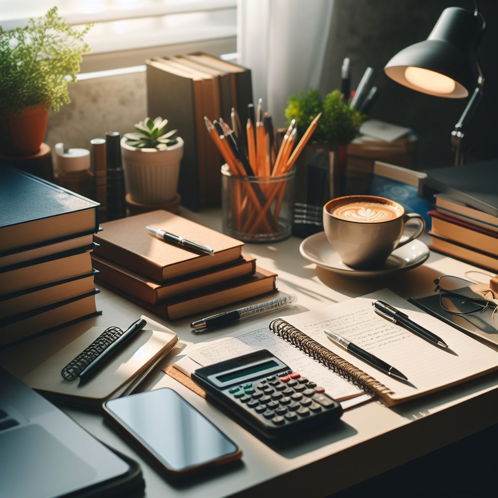 책상 위 이미지