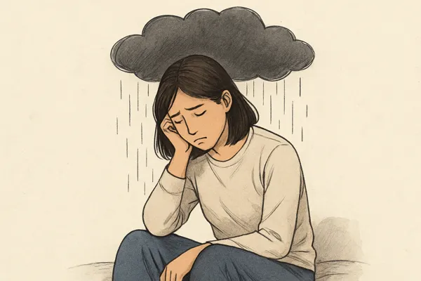 불면증으로 고통받는 장면